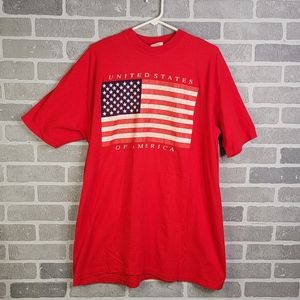 United States of America Old Glory American Flag Vintage 90's Tee Men's XXL